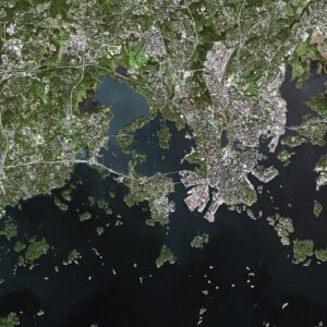 Vue satellite d'Helsinki.
