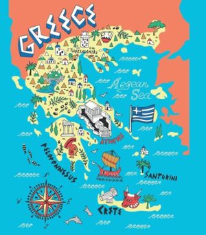 Carte touristique de la Grèce