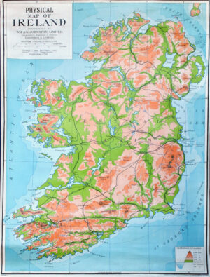 Carte physique de l’Irlande