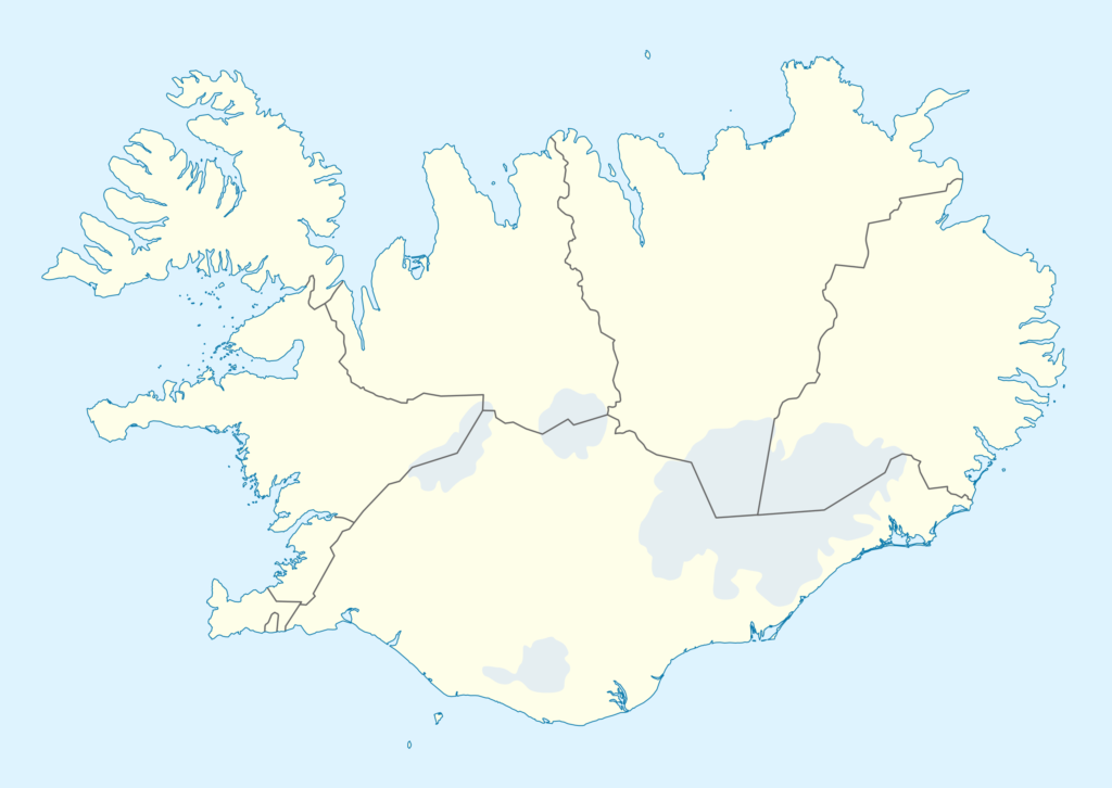 Carte vierge de l'Islande