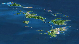 Les quatre îles principales des îles Vierges