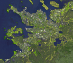Image satellite de Reykjavik.