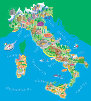 Carte touristique de l’Italie