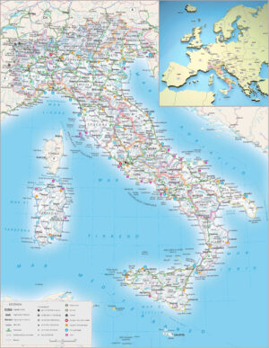 Carte routière de l’Italie