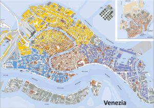 Carte de la ville de Venise, Italie
