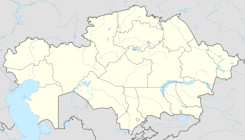 Carte vierge du Kazakhstan