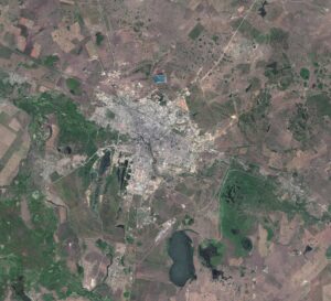Image satellite d’Astana au Kazakhstan en 2017.