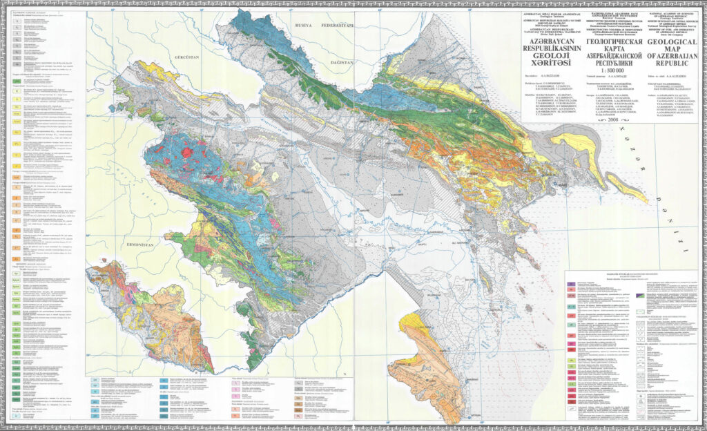 Carte géologique de l'Azerbaïdjan