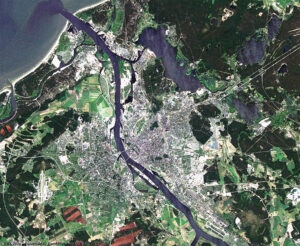 Image satellite de Riga le 26 juin 1986.
