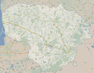 Carte routière de la Lituanie
