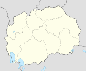 Carte vierge de la Macédoine du Nord