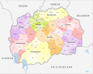 Quelles sont les communes de Macédoine du Nord ?