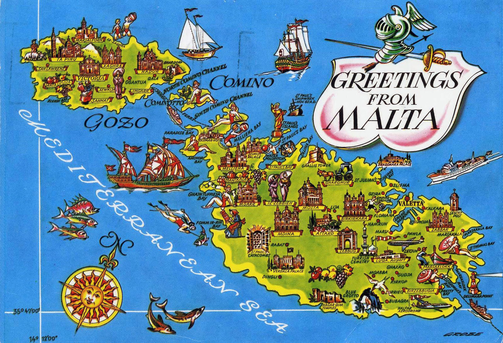 Carte Touristique De Malte Carte Touristique De Malte