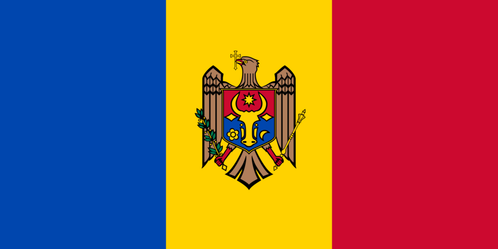 Drapeau de la Moldavie.