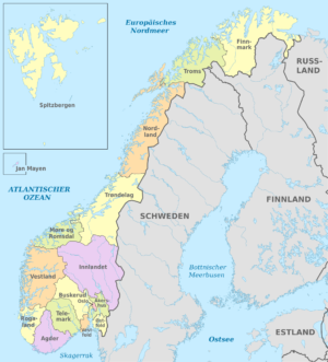 Quels sont les comtés (fylker) de la Norvège ?