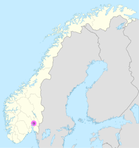 Plan de localisation d'Oslo en Norvège.