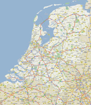 Carte routière des Pays-Bas