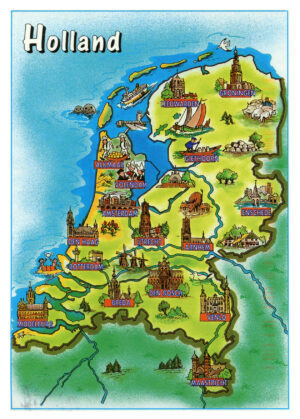 Carte touristique des Pays-Bas