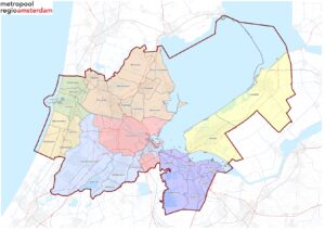 Carte de l’aire urbaine d’Amsterdam
