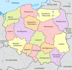 Quelles sont les voïvodies de la Pologne ?