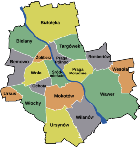 Division administrative de Varsovie, Pologne depuis 2002.