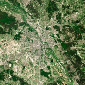 Image satellite de Varsovie.