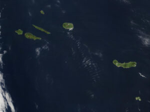 Image satellite des Açores.