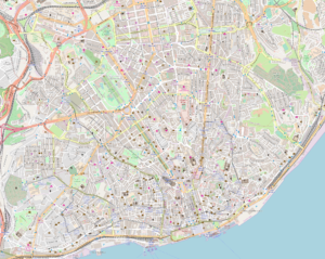 Carte de Lisbonne capitale du Portugal