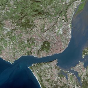 Image satellite de Lisbonne.