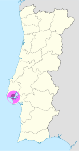 Plan de localisation de Lisbonne au Portugal.
