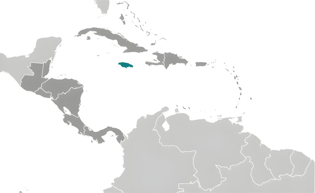 Carte de localisation de la Jamaïque