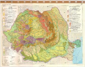 Carte géomorphologique de la Roumanie de 1976.