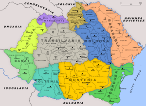 Carte de la Grande Roumanie