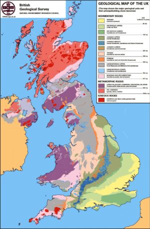 Carte géologique du Royaume-Uni