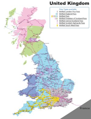 Carte ferroviaire du Royaume-Uni
