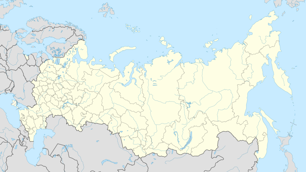 Carte vierge de la Russie.