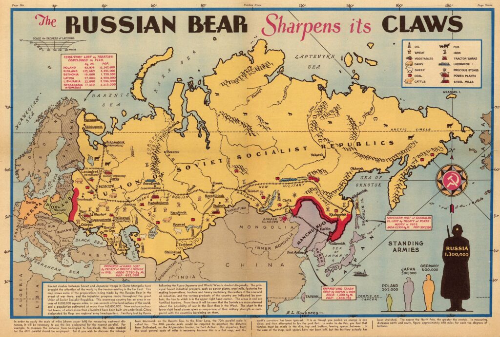 L'ours russe aiguise ses griffes 1938.