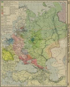 Carte de la croissance territoriale de la Russie en Europe, 1300-1796.