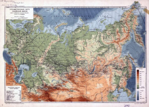 Carte hypsométrique de l’Empire russe 1914