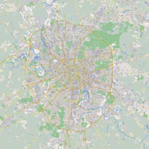 Carte de Moscou, capitale de la Russie