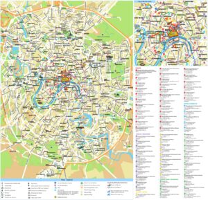 Carte touristique de Moscou