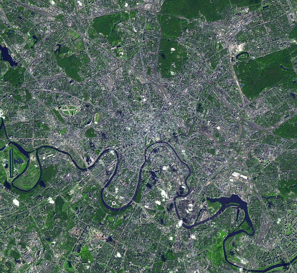 Image satellite de Moscou 2010.