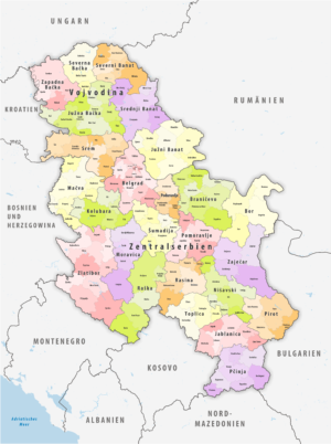 Quelles sont les municipalités de Serbie ?