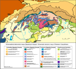 Carte géologique de la Slovaquie