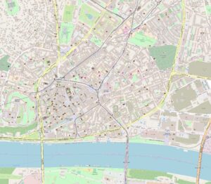 Carte de Bratislava, principale ville et capitale de la Slovaquie.