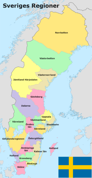 Quelles sont les régions de la Suède ?