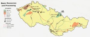 Minéraux de base et transformation en Tchécoslovaquie 1974.