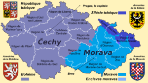 Carte des Pays tchèques historiques