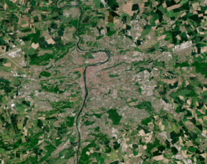 Prague vue par satellite.