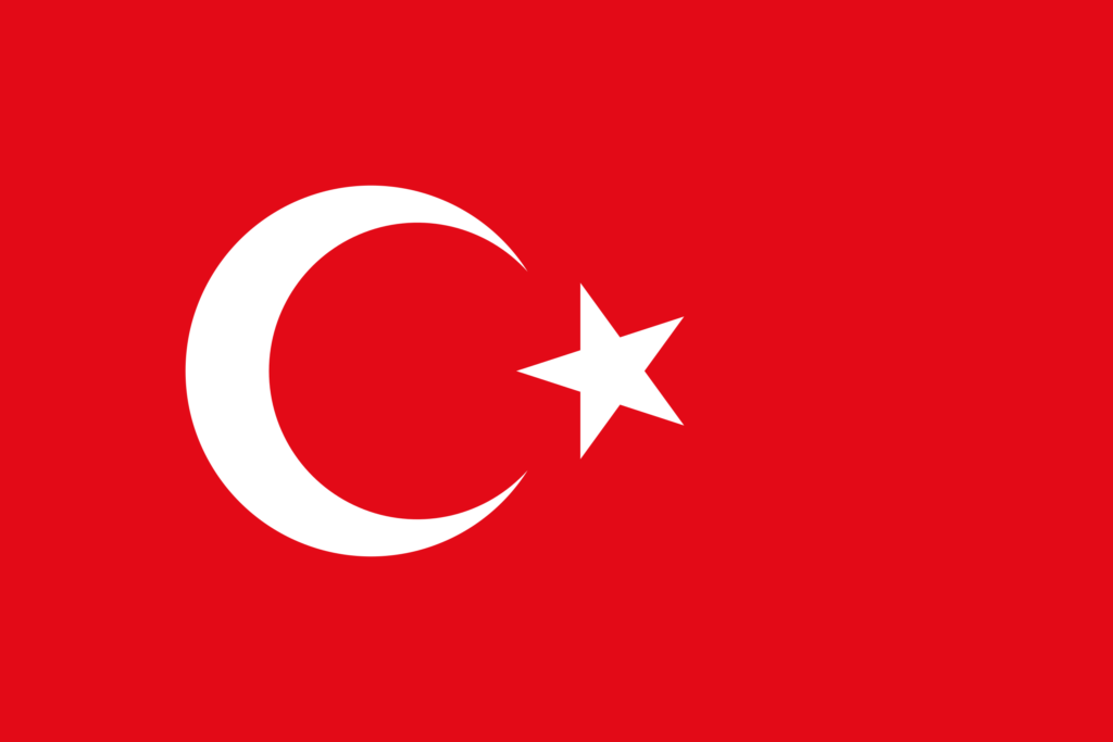 Drapeau de la Turquie.